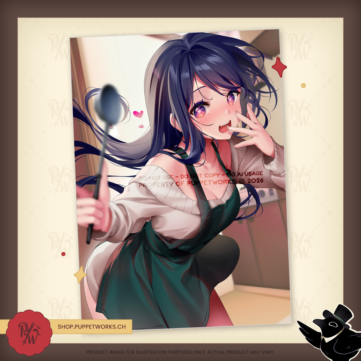 Hoshino Ai Cooking Print