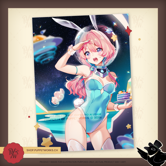 Rimuu Space Bunny Print